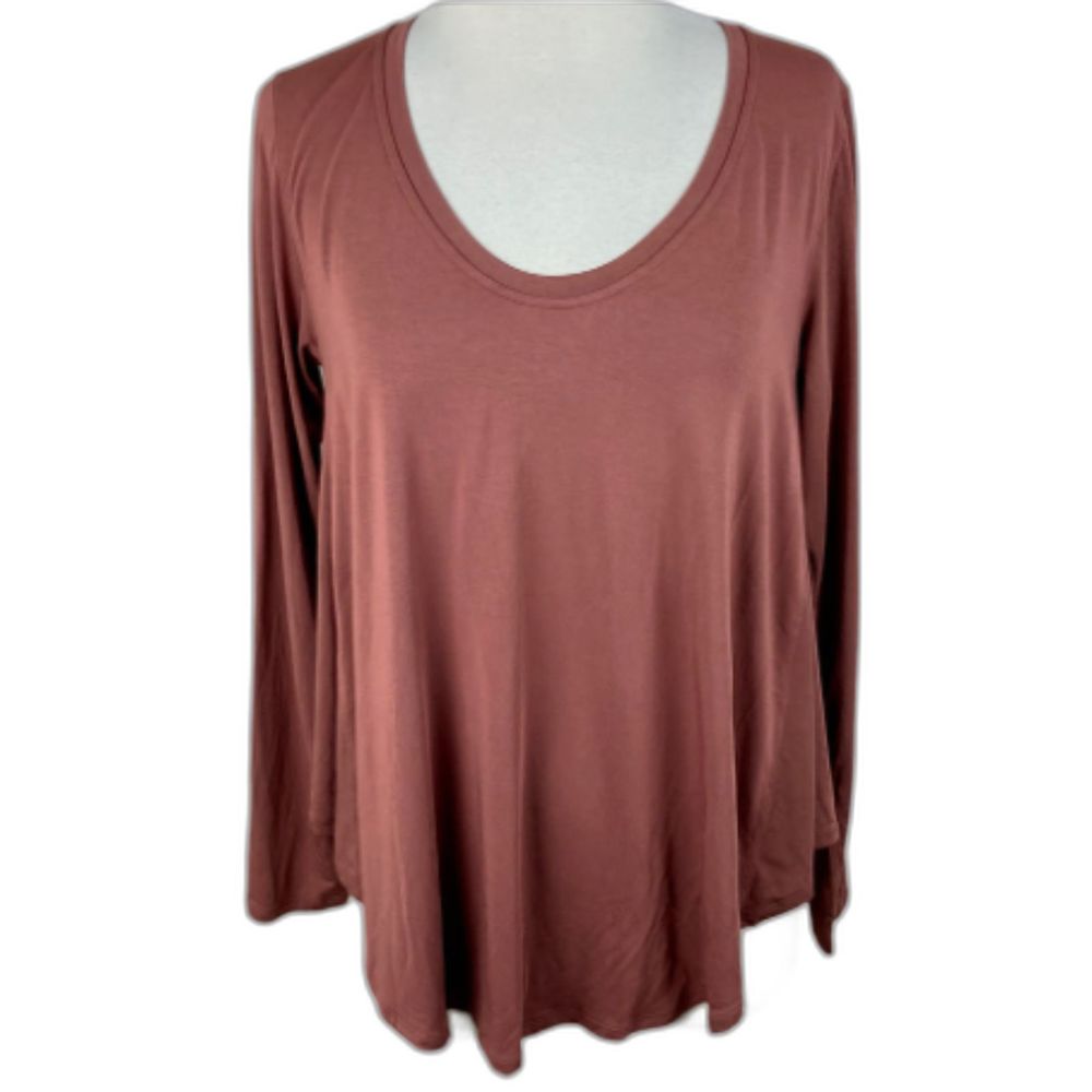 Theory Terracotta Crew Neck Long Sleeve Sweater L - FLAWED